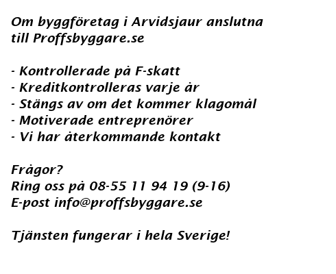 byggfretag Arvidsjaur