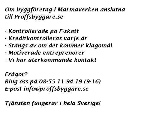 byggf�retag Marmaverken