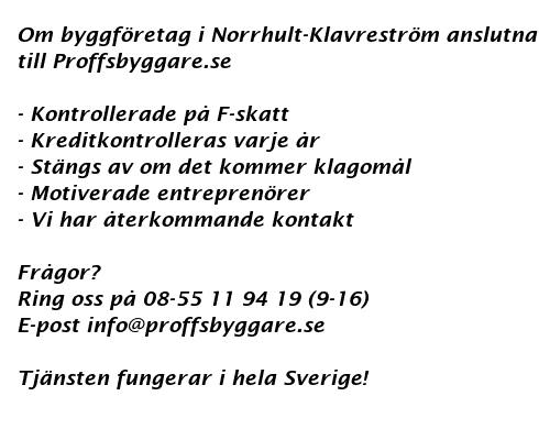 byggf�retag Norrhult-Klavrestr�m