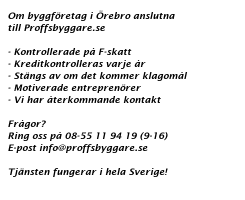byggföretag Örebro